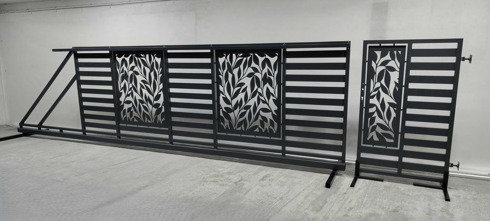 Brama przesuwna 4m + furtka 1m - PRODUCENT