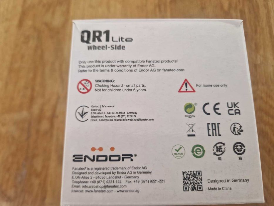 Fanatec QR1 Lite Wheel-Side - Novo, na caixa