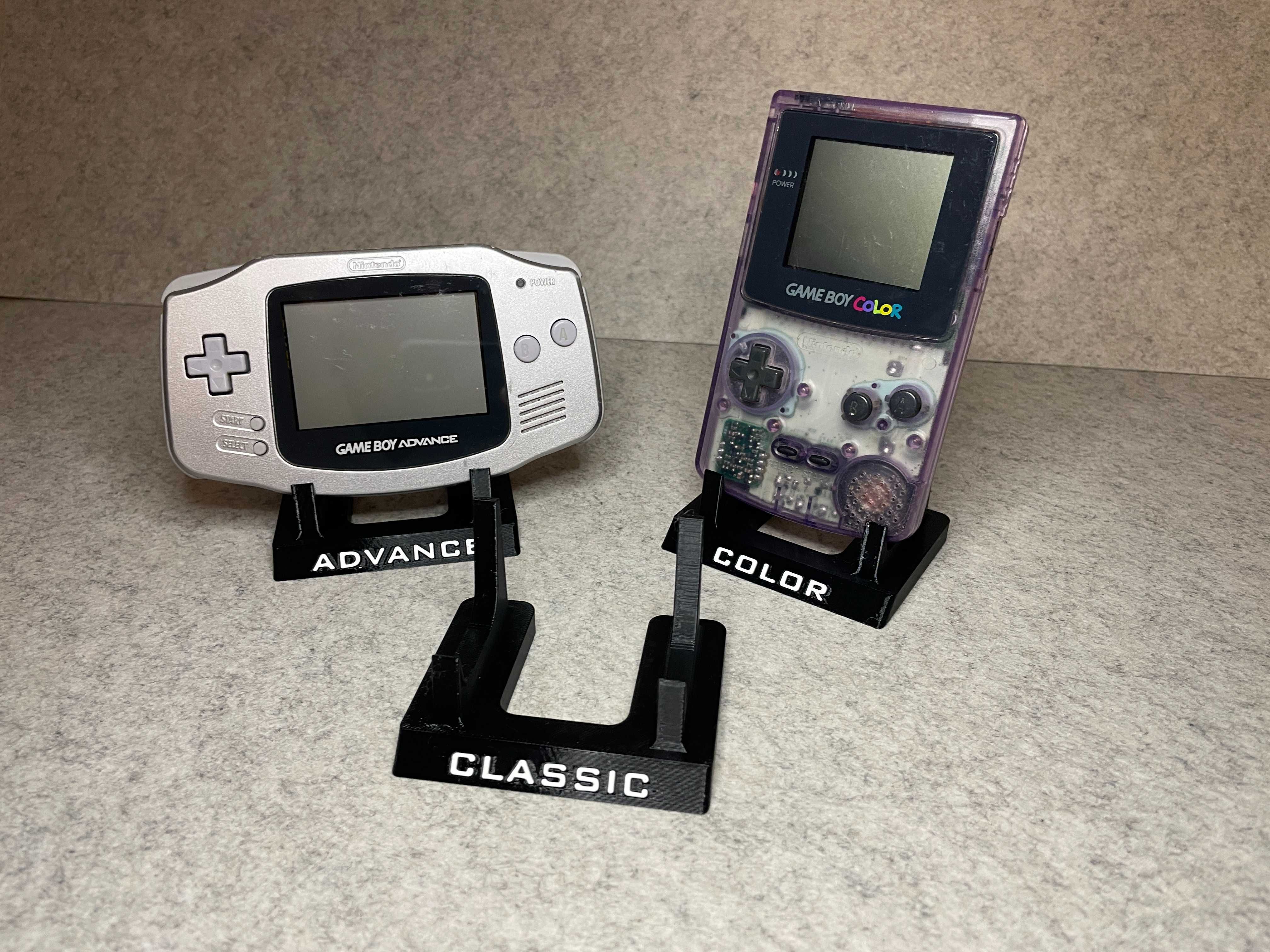 Zestaw stojakow Gameboy Classic, Color, Advance