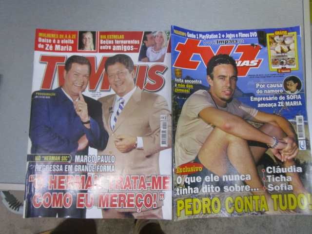 Revistas antigas TV Mais e TV 7 dias