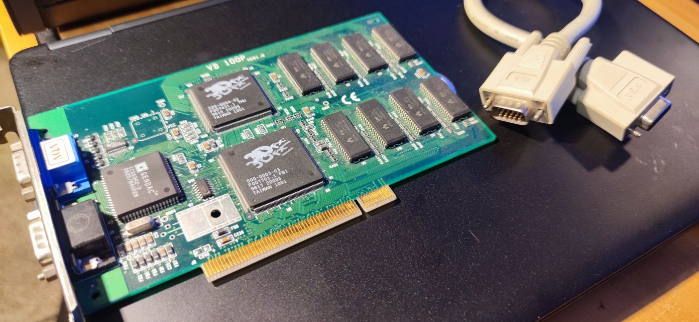 3dfx Voodoo 1 4MB + Karta Graficzna PCI S3 VIRGE DX/2MB