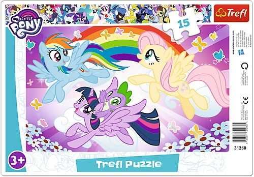 Puzzle ramkowe Trefl My Little Pony kucyki 15 el.