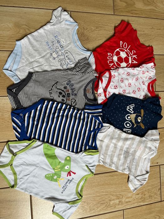 Body 8szt. + 1 krótki rękaw 68 OKAZJA!