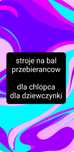 Strój na bal przebierancow, karnawałowy, kostium