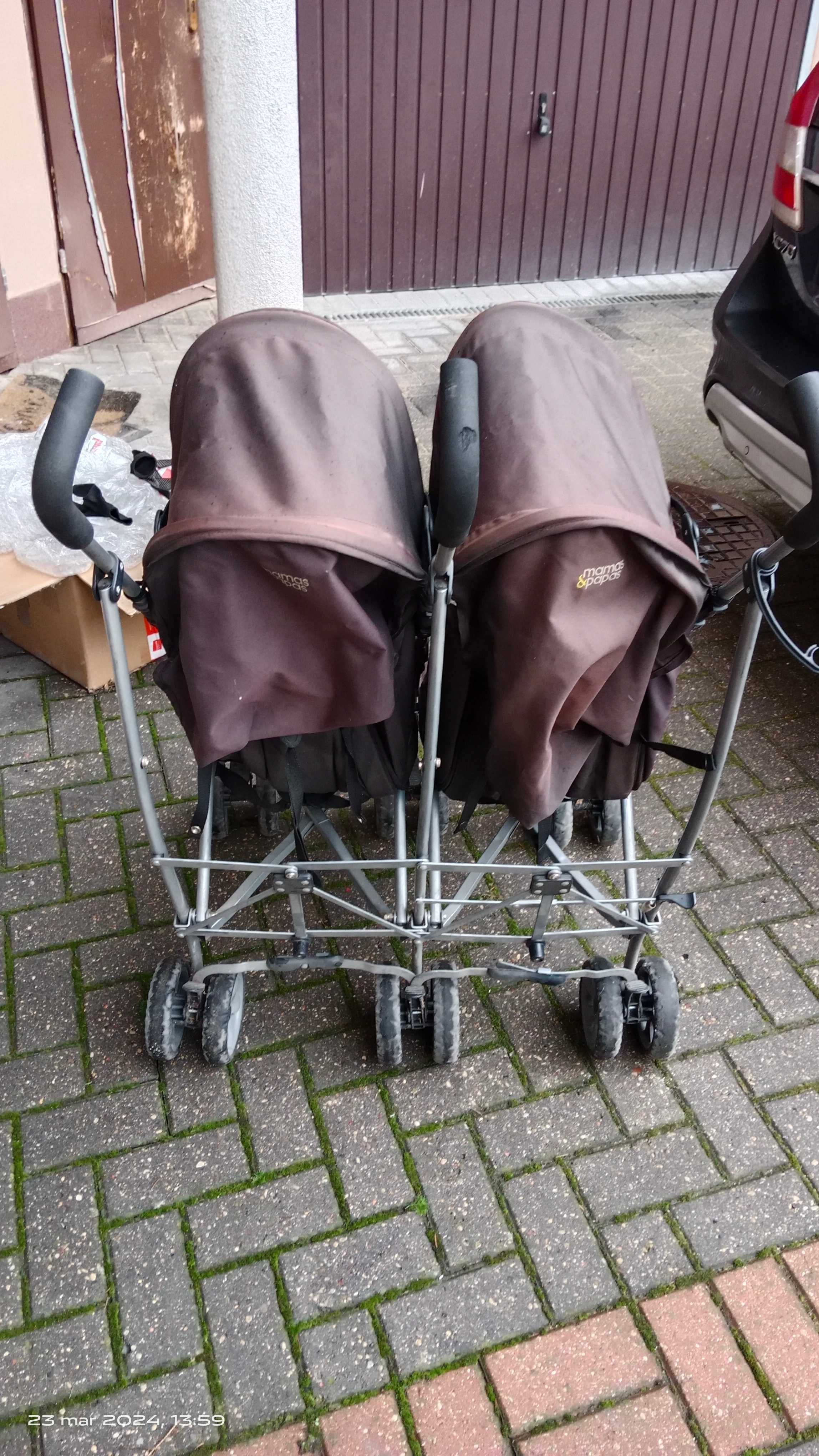 wózek dla bliźniaków parasolka Mamas & Papas