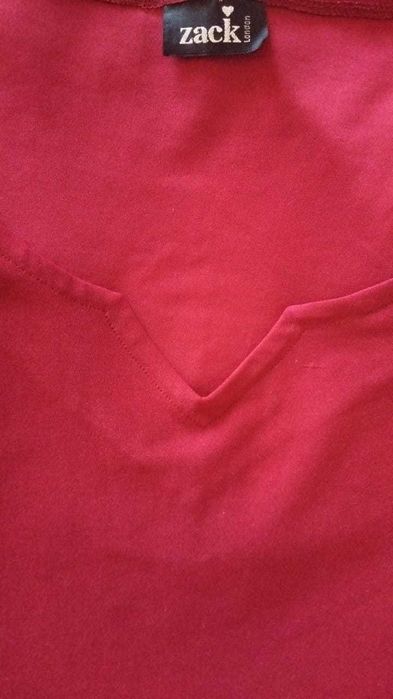 Top vermelho vinho de manga comprida (Zack)