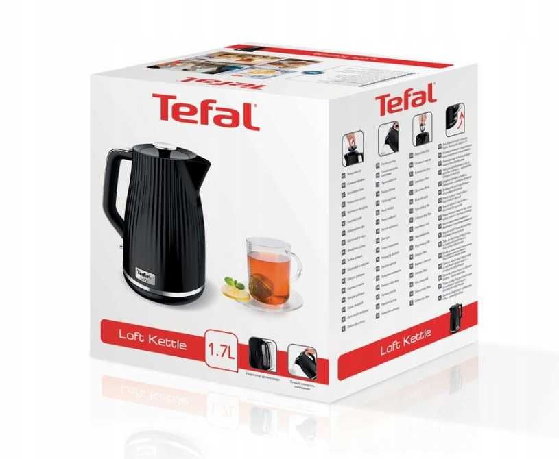 NOWY Czajnik TEFAL Loft 2400 W czarny Czajnik elektryczny