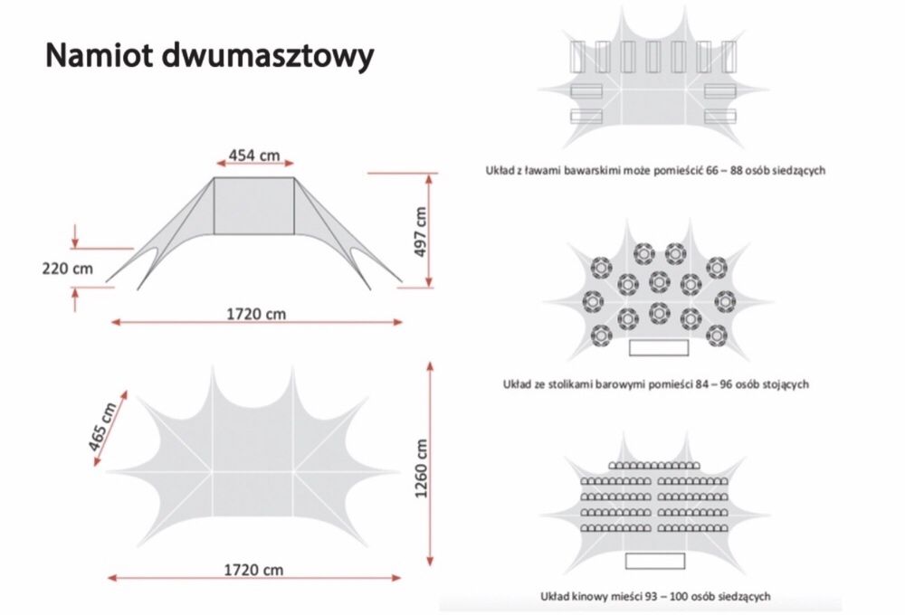 Wynajem namiotów eventowych * STAR *