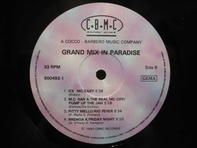 Wyprzedaż :  winyl Grandmix in paradise.Non stop remix.1990r.
