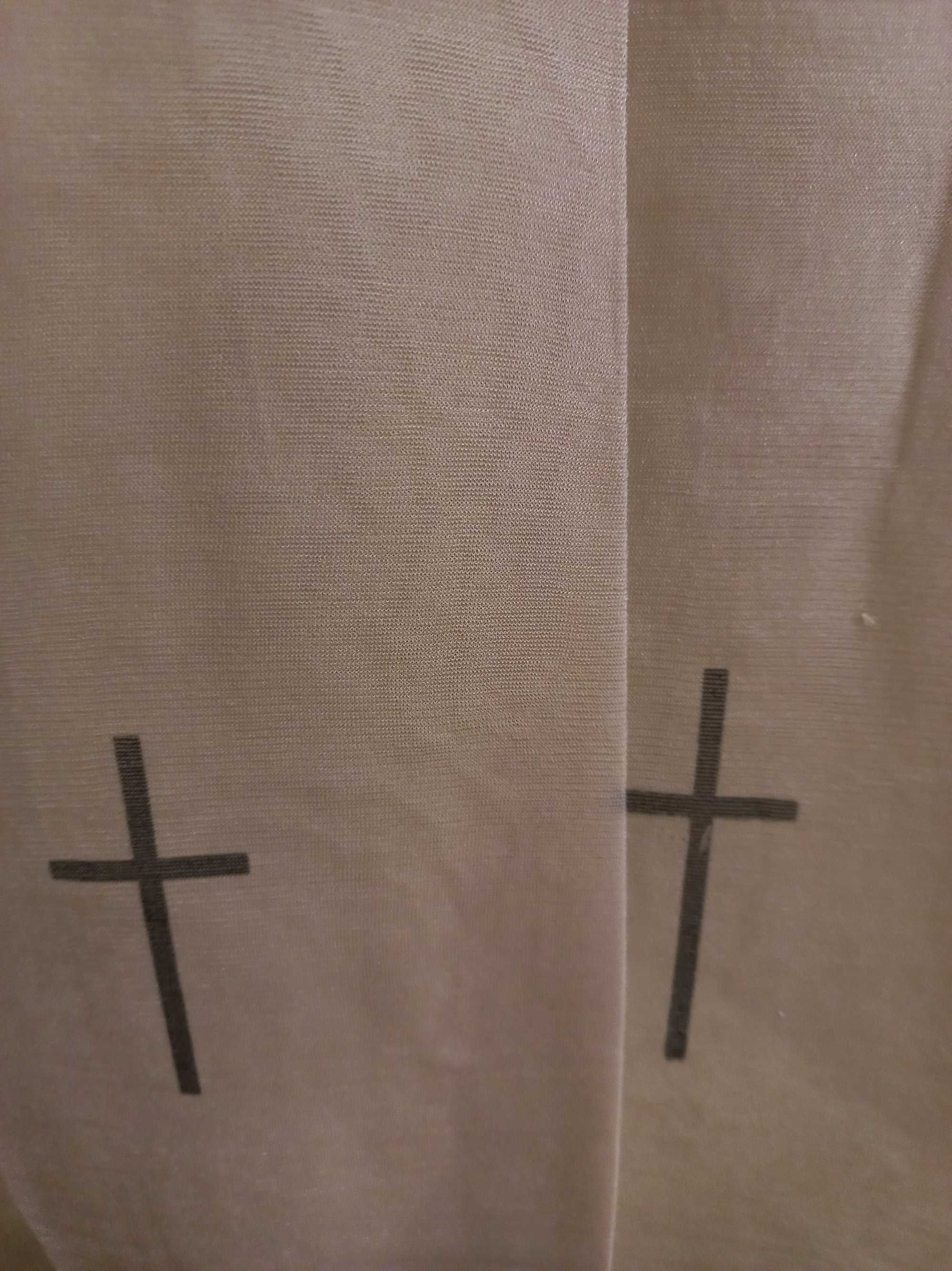 Rajstopy w krzyże goth cienkie beżowe r. S