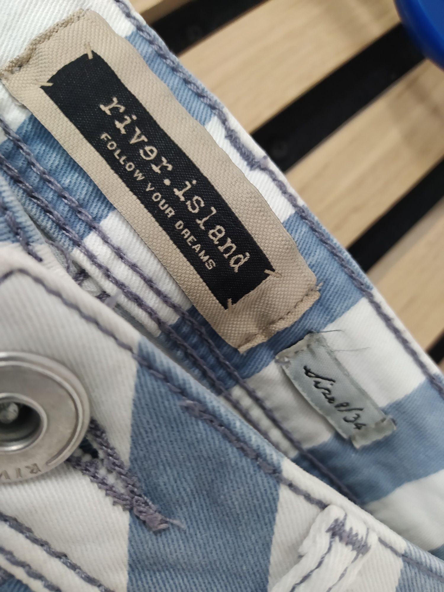 River Island spodnie w pasy roz. 34R