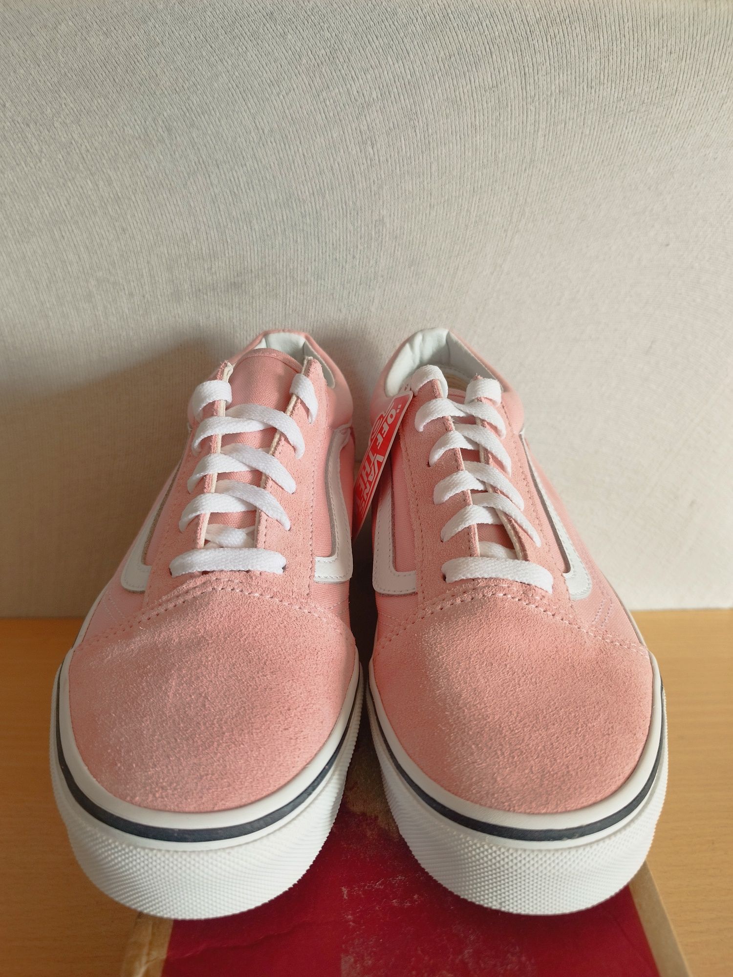 Vans Old Skool Branco e Rosa, tamanho 39