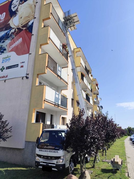 USŁUGI WYNAJEM Winda meblowa Bocker Dźwigi Żurawie