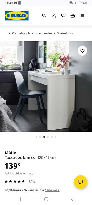 Mesa/ Toucador ikea OPORTUNIDADE
