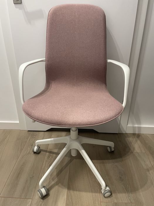 IKEA LANGFJALL Krzesło biurowe z podłokietnikami róż
