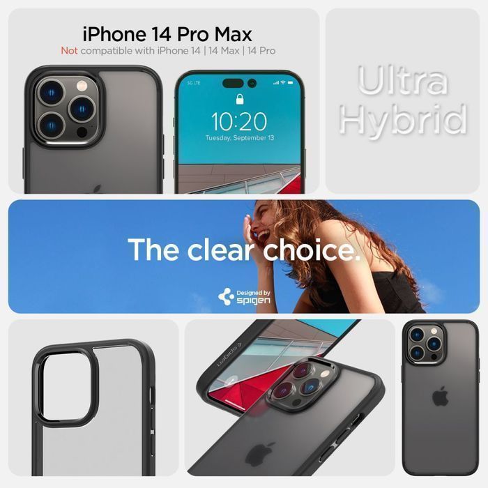 Etui Spigen Ultra Hybrid do iPhone 14 Pro Max Frost Black