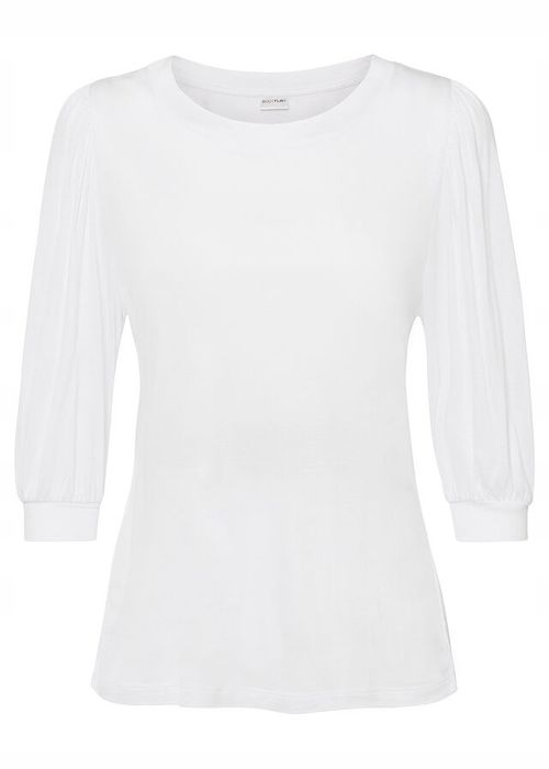 Bluzka z balonowymi rękawami biała ^40/42