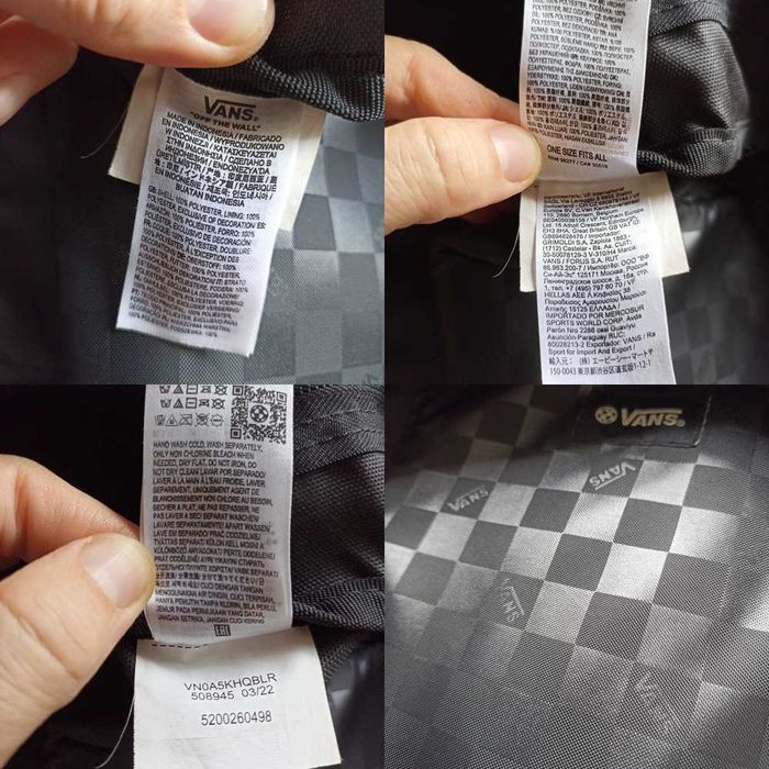 Шкільний рюкзак Vans Old Skool Drop чорний 22 л 42 x 32 x 12 см