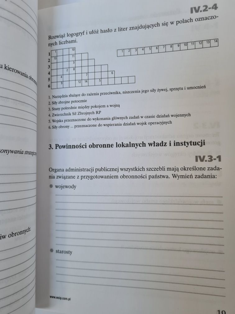Przysposobienie obronne - Zeszyt ćwiczeń