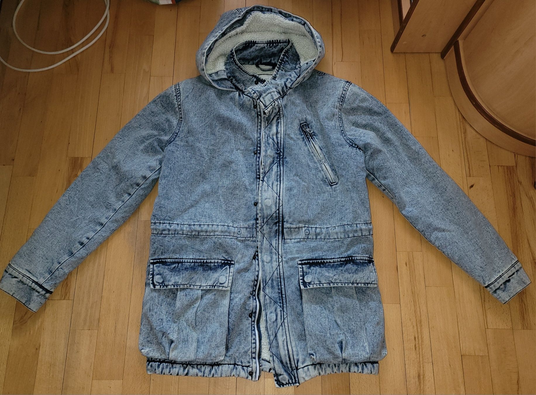 Ocieplana jeansowa parka Reserved,  164