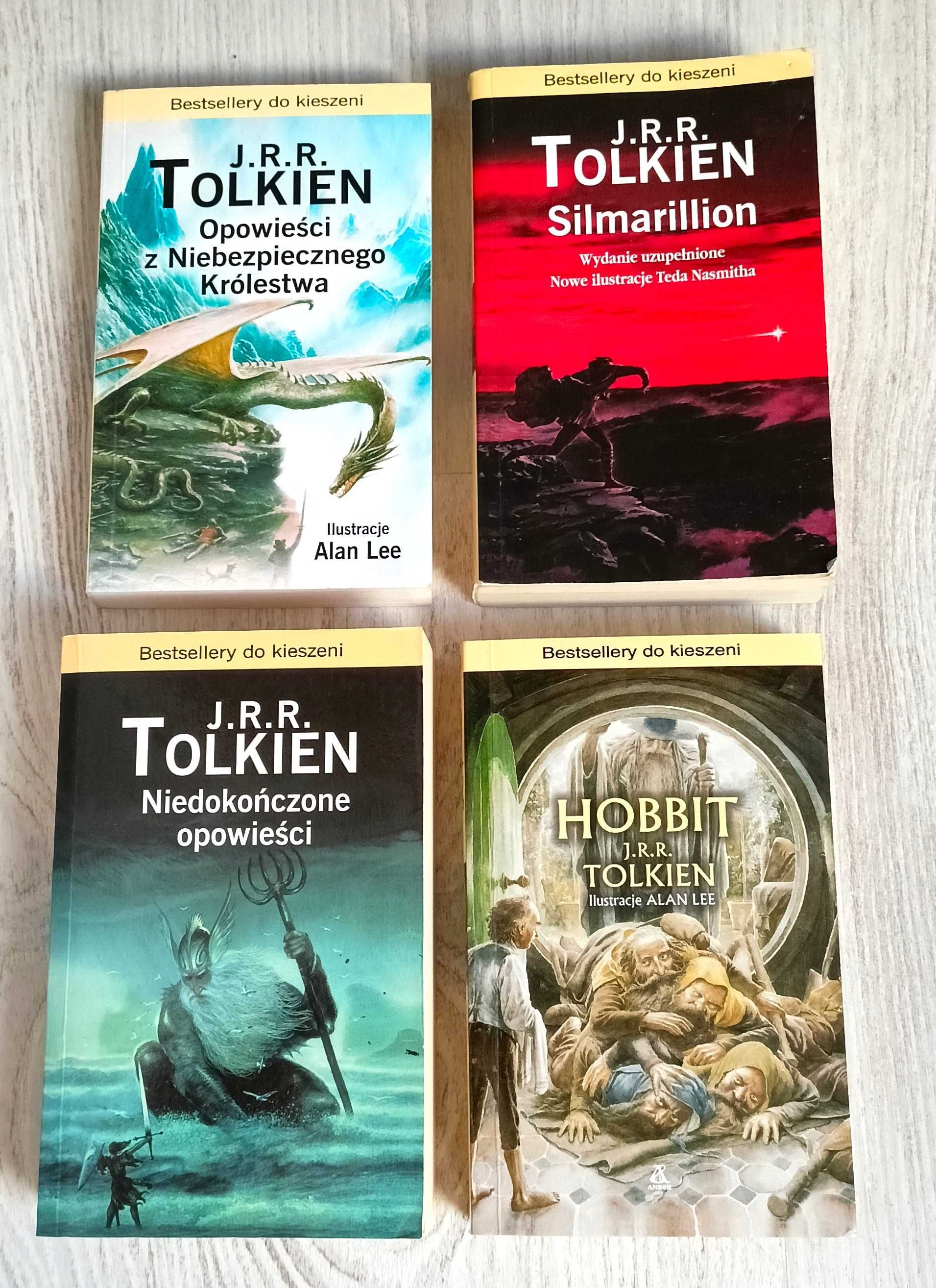 4x Tolkien Hobbit Niedokończone Opowieści z Niebezpiecznego Królestwa
