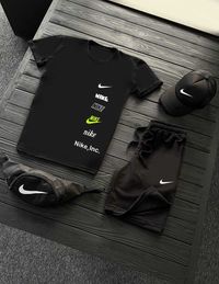 Спортивный костюм мужской летний Nike Футболка Шорты Кепка Сумка