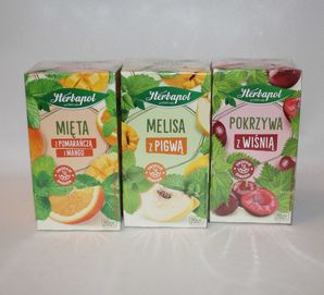 3x Herbata ziołowa Herbapol mięta mango melisa pigwa pokrzywa wiśnia