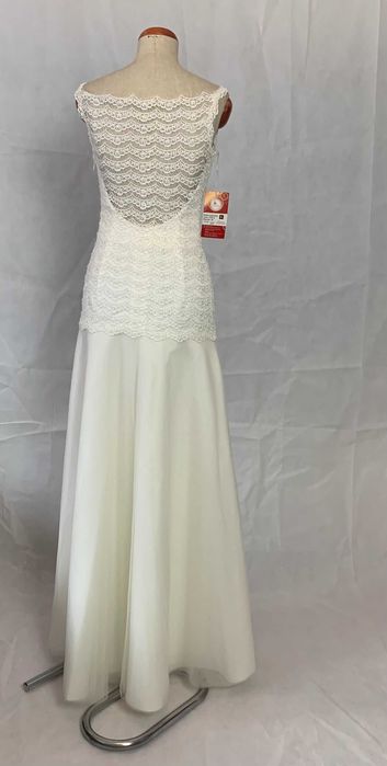 Nowa z metką zjawiskowa suknia ślubna rybka 38 M ivory prosta syrenka