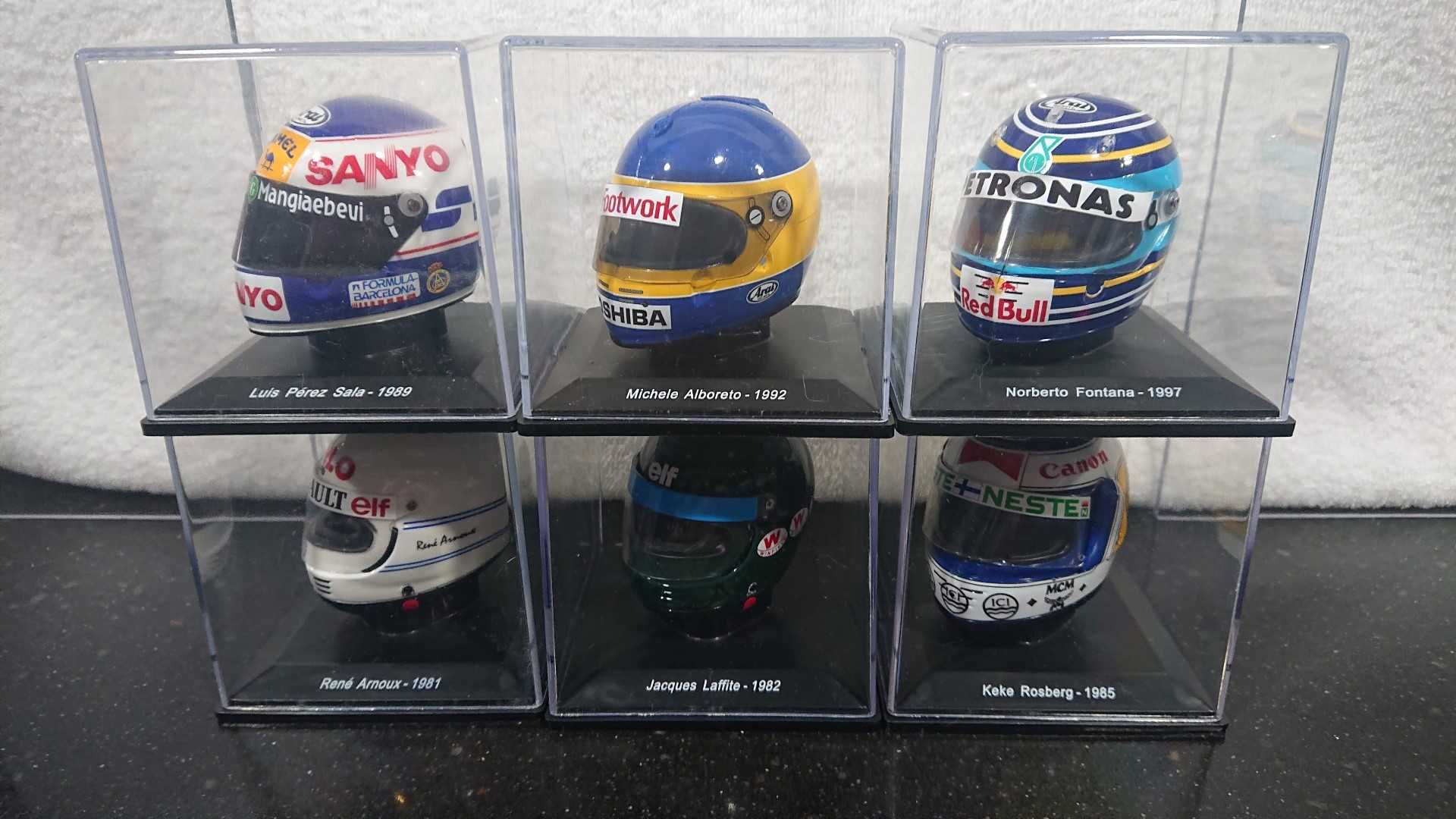 35 Capacetes Pilotos F1 - SPARK (Escala 1/5)