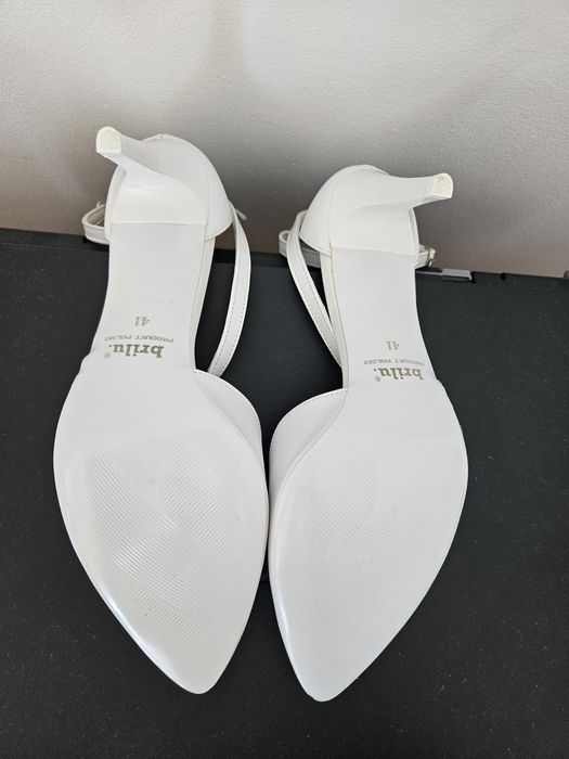 Buty ślubne, białe. Rozmiar 41. Brilu.