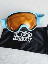 Gogle narciarskie snowboardowe dziecięce Findway
