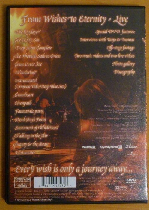 Nightwish: End of an Era DVD From Wishes To Eternity, музыка, концерт