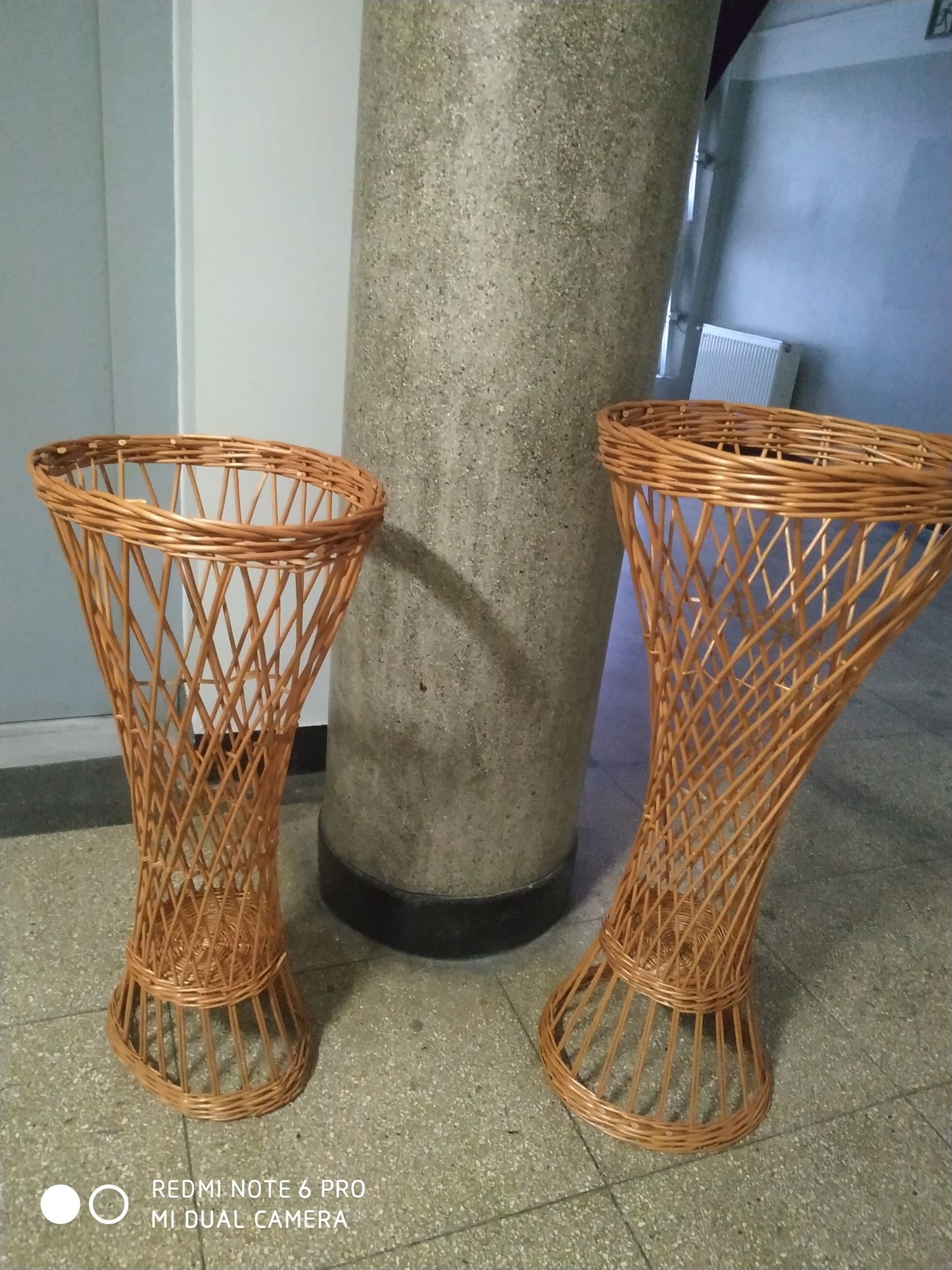 Kwietnik wiklinowy rattanowy (Wicker rattan flower stand)