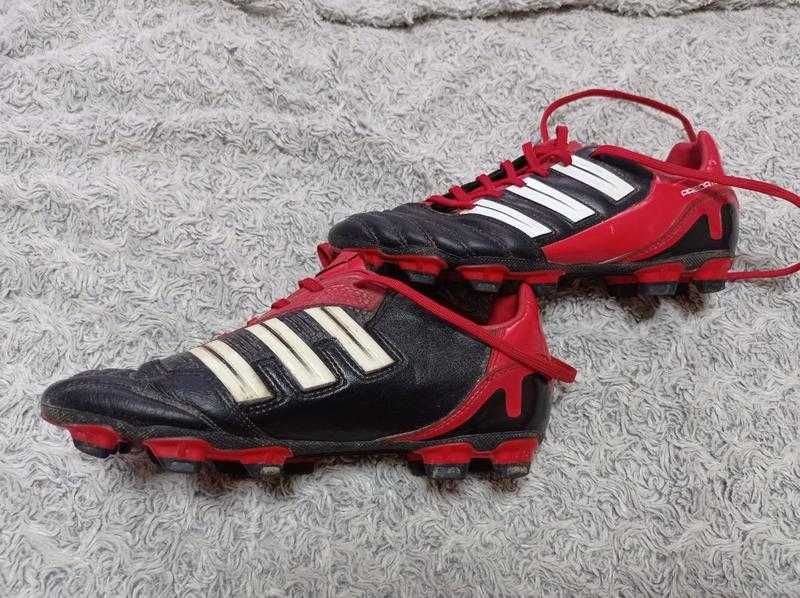 Оригинал кожаные бутсы сороконожки adidas predator 38 размер 24 см