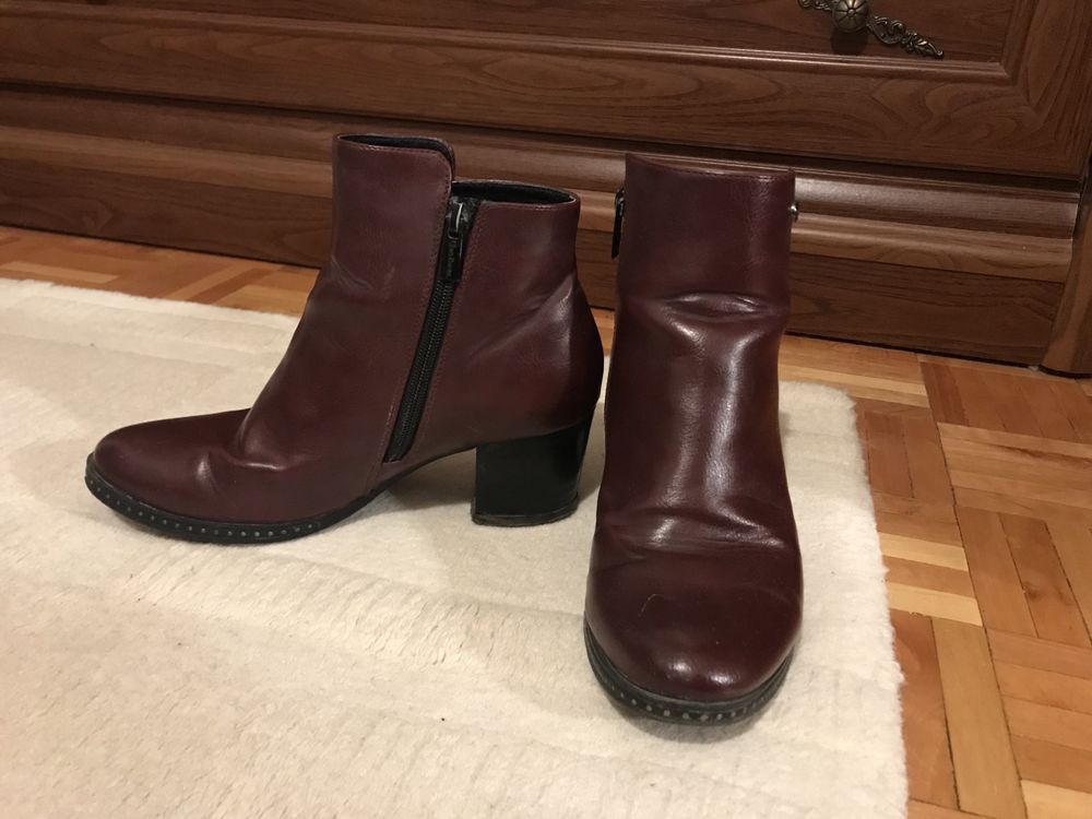 Botki bordowe 37