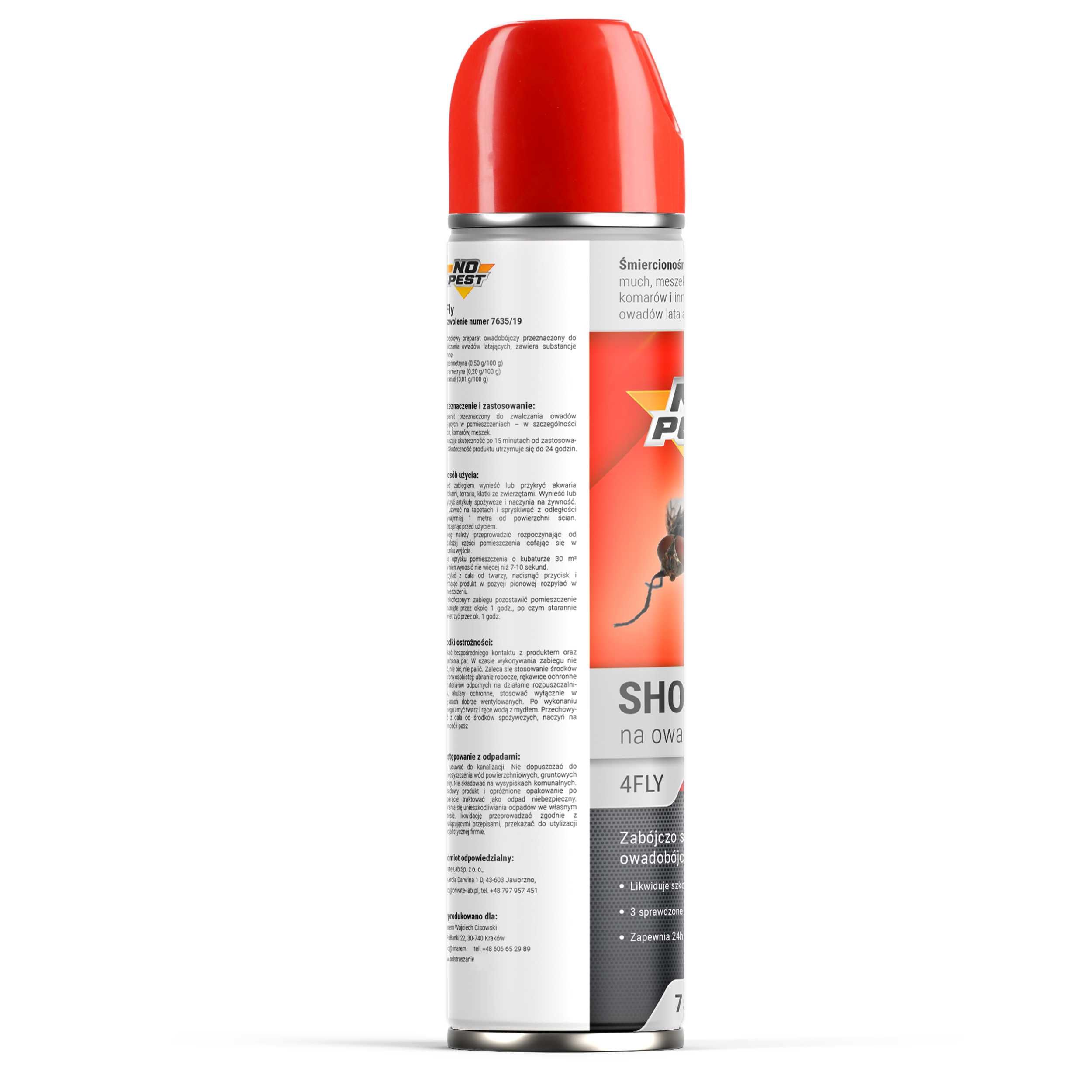 Spray na muchy i komary No Pest Shot Gun 750ml