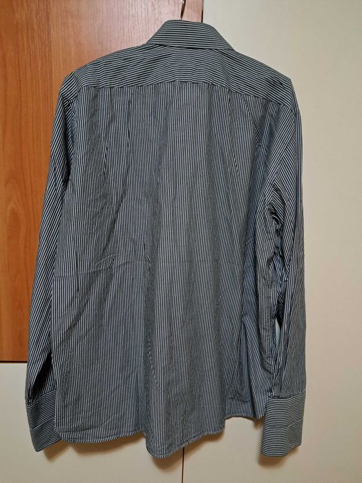 Koszula Męska Marks and Spencer szara paski 100% bawełna