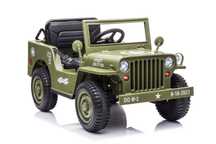Auto Na Akumulator JH-103 Wojskowa Zieleń  willys 4x4 Oliwkowa Zieleń