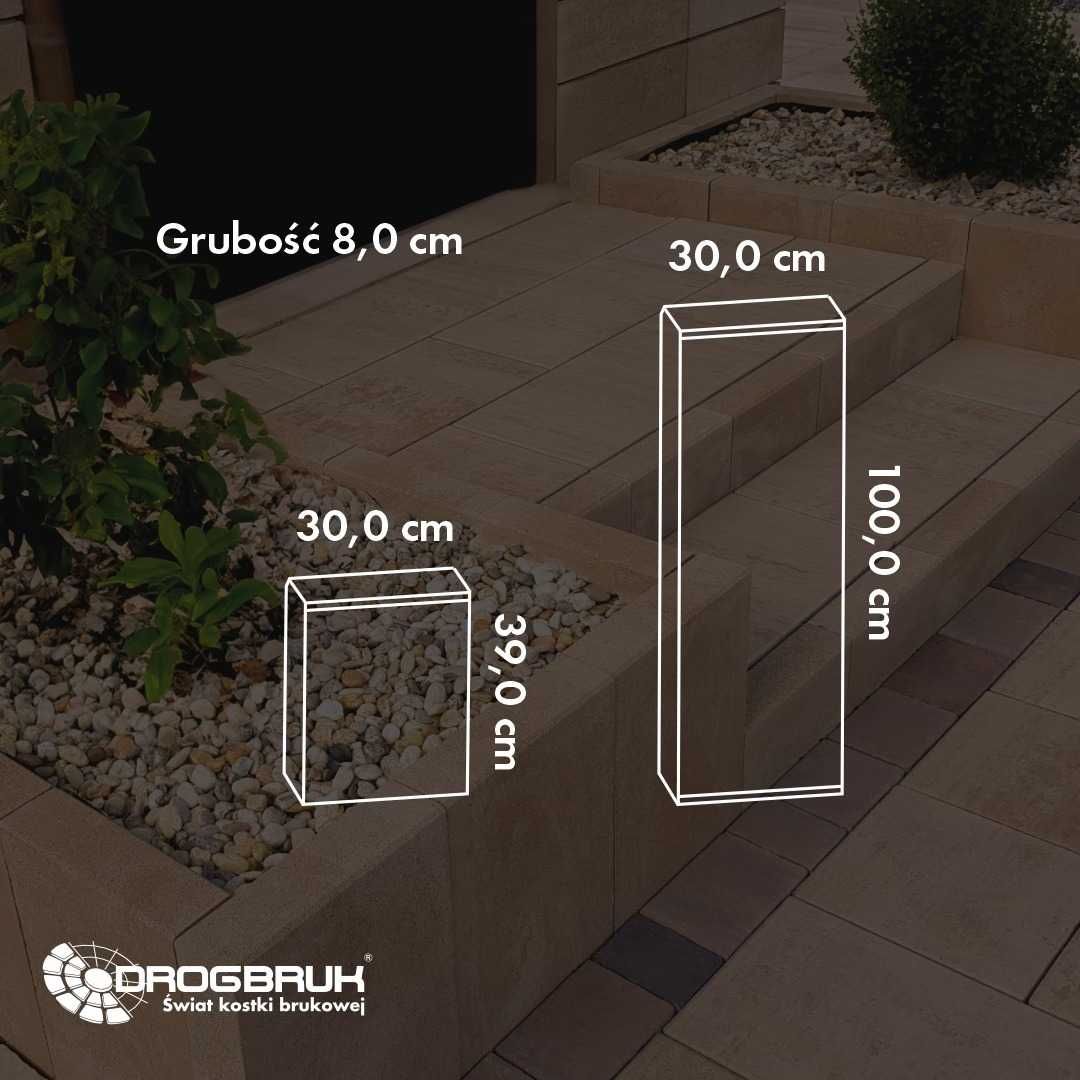 Palisada betonowa IMPARI DROGBRUK 8x30x39 cm ozdobna na donice, taras