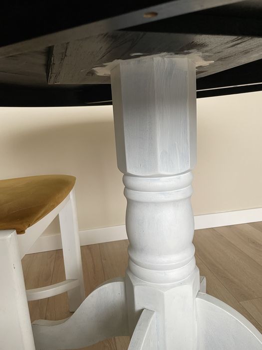 Duży okrągły stół ikea hajdeby - do renowacji