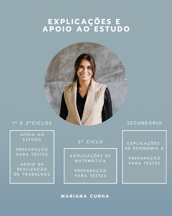 Explicacões do 1.º ano ao secundário