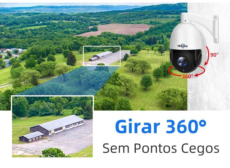 [NOVO] Camara 5MP Exterior • ZOOM 30X Ótico • Visão Noturna 100M •