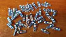 Led и лампы накаливания T5 W5W 12v 1,2 w