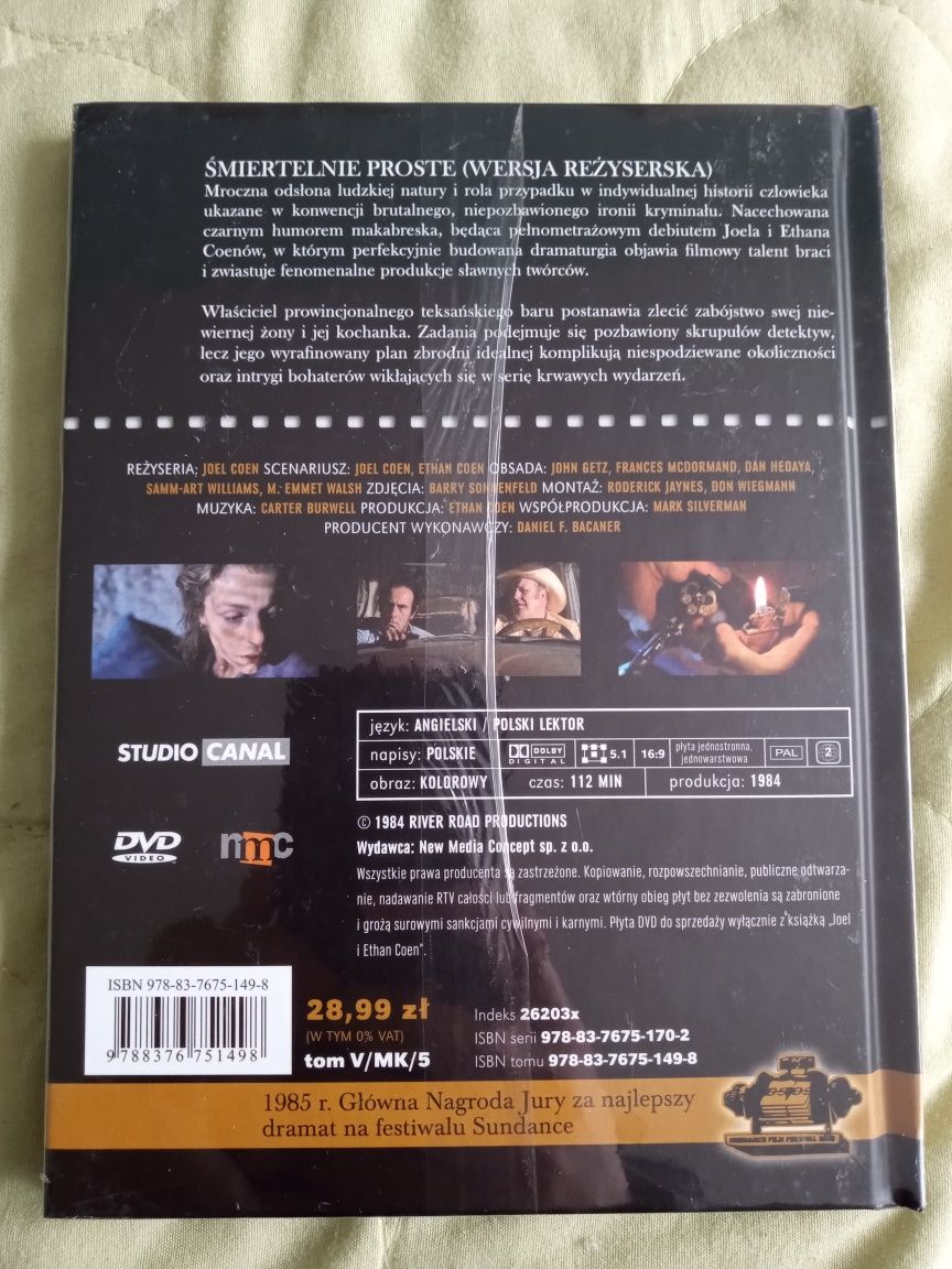 Śmiertelnie proste na DVD Joel i Ethan Coen Nowy w folii !!!