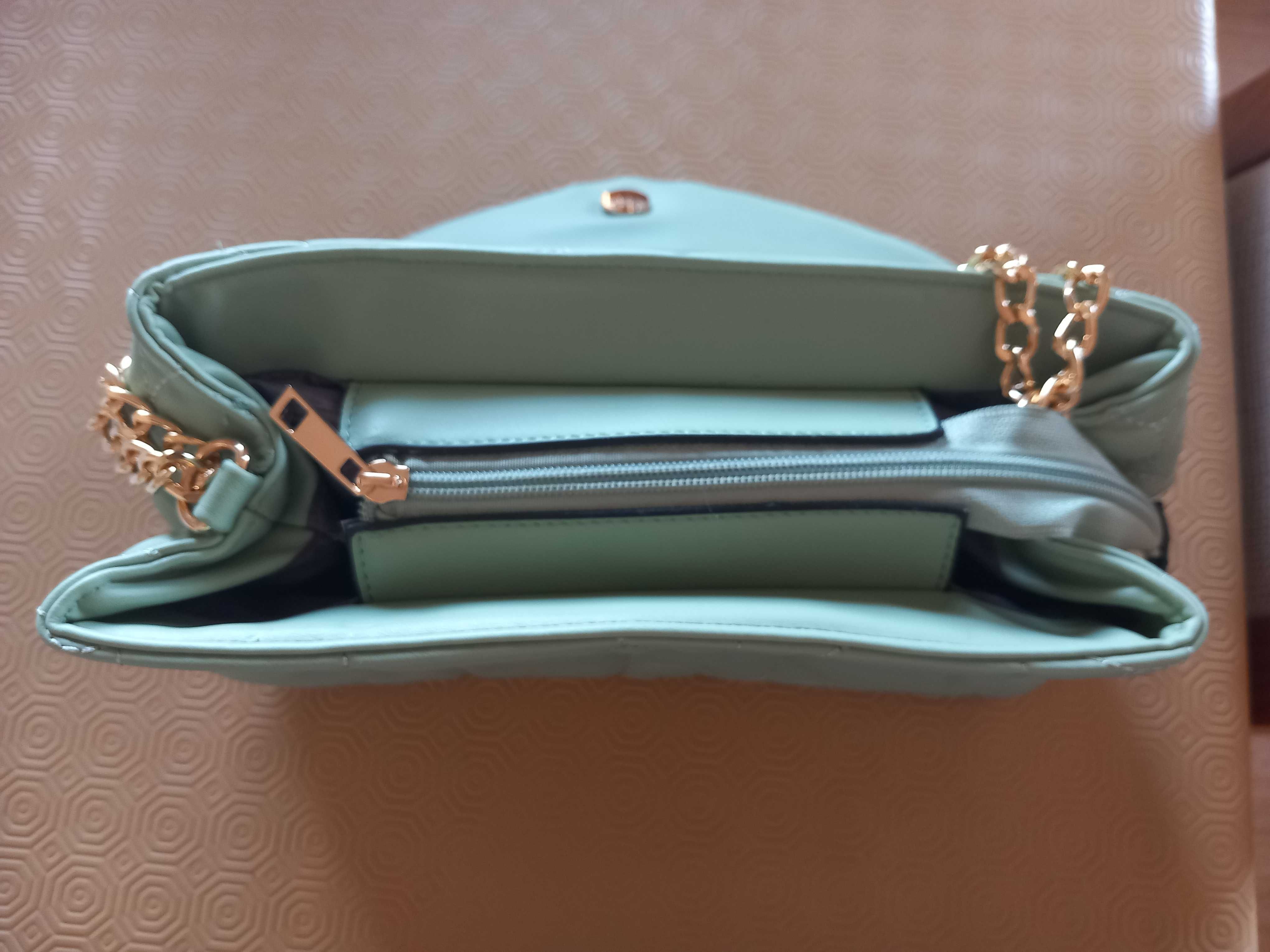 Bolsa de ombro verde água