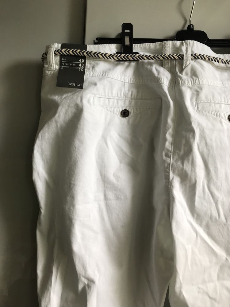 Spodnie c&a nowe białe roz 46