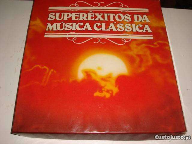 SUPER ÊXITOS DA MÚSICA CLÁSSICA, cx com 10 discos vinil