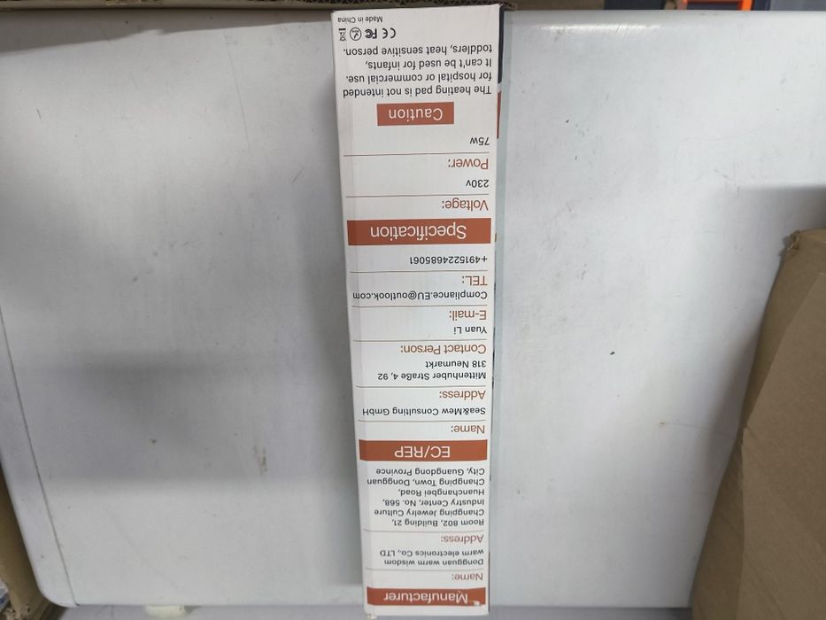 Manta de aquecimento para alivio muscular