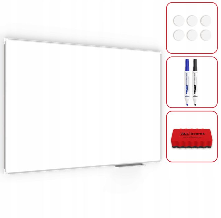 TABLICA MAGNETYCZGNA DUŻA 150x100 biała szkolna suchościerna akcesoria