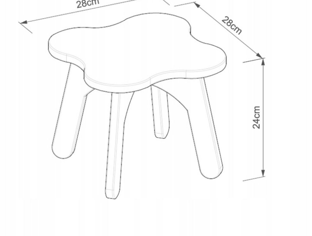 Stolik domek z tablica kredowa + taboret